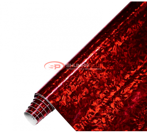 купить Автопленка кованый карбон красный глянцевый в Москве