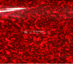 Виниловая пленка кованый карбон красный глянцевый