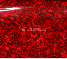 Виниловая пленка кованый карбон красный глянцевый