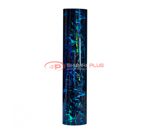 купить Автопленка кованый лазерный карбон мрамор черно-синий в Москве