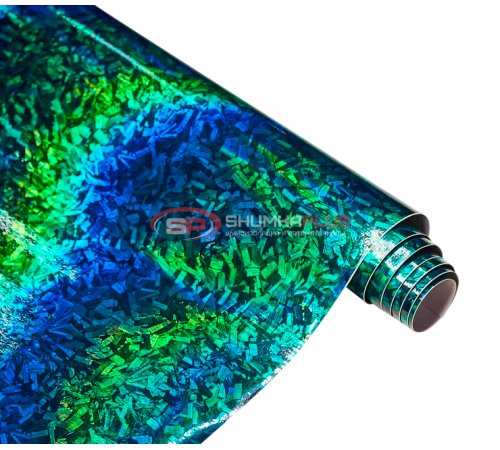 купить Автопленка кованый карбон зеленый глянцевый в Москве