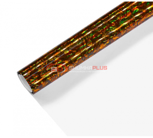 купить Автопленка кованый карбон лазер золотой в Москве
