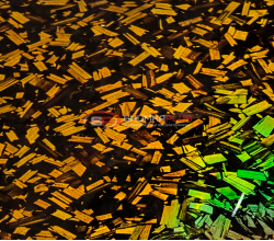 Пленка кованый карбон лазер золотой