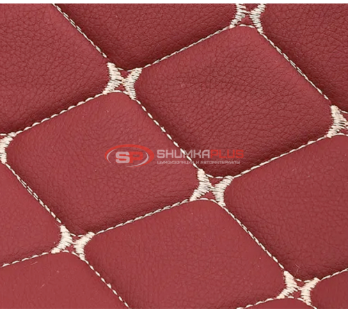 купить Экокожа бордовая ромб на поролоне (бабочка) в Москве