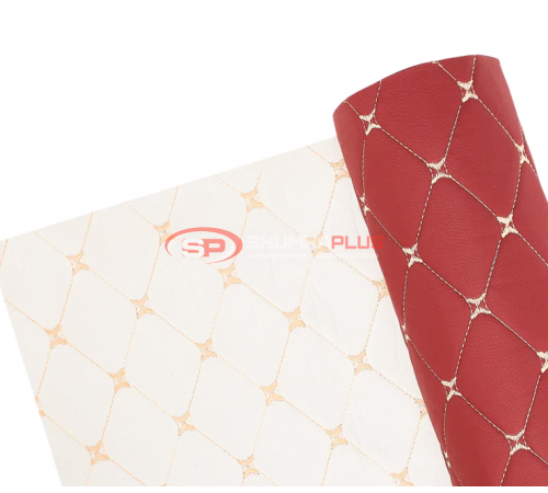 купить Экокожа бордовая ромб на поролоне (бабочка) в Москве