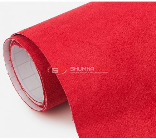 купить Самоклейка красная алькантара в Москве