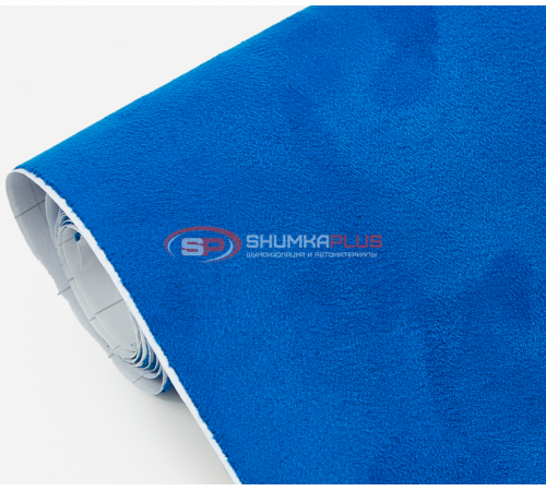 купить Самоклейка синяя алькантара в Москве