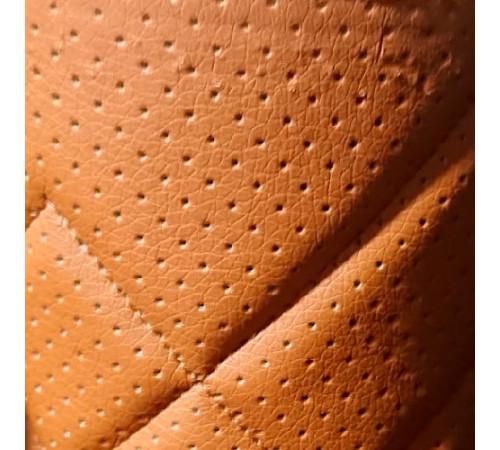 Перфорированная кожа Оранжевая (Ромб)