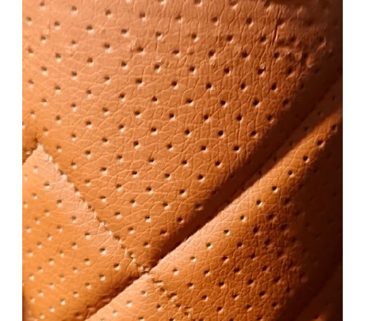 Перфорированная кожа Оранжевая (Ромб)