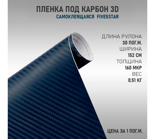 Карбон 3D Синий DidaiX