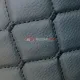 Экокожа стеганая Черный Ромб с черной строчкой