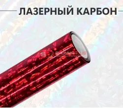 Виниловая пленка кованый карбон лазер мрамор красный