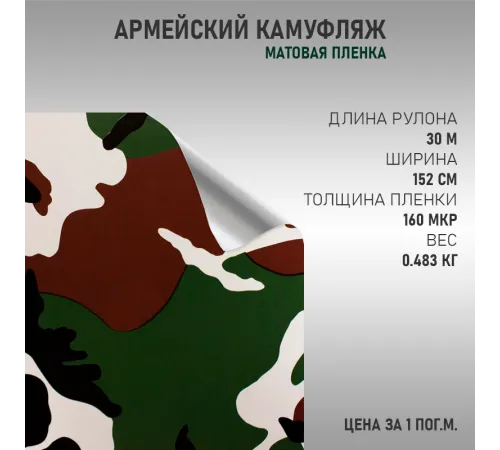 Пленка Армейский камуфляж Пленка Армейский камуфляж