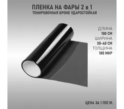 Черная глянцевая пленка для тонировки фар